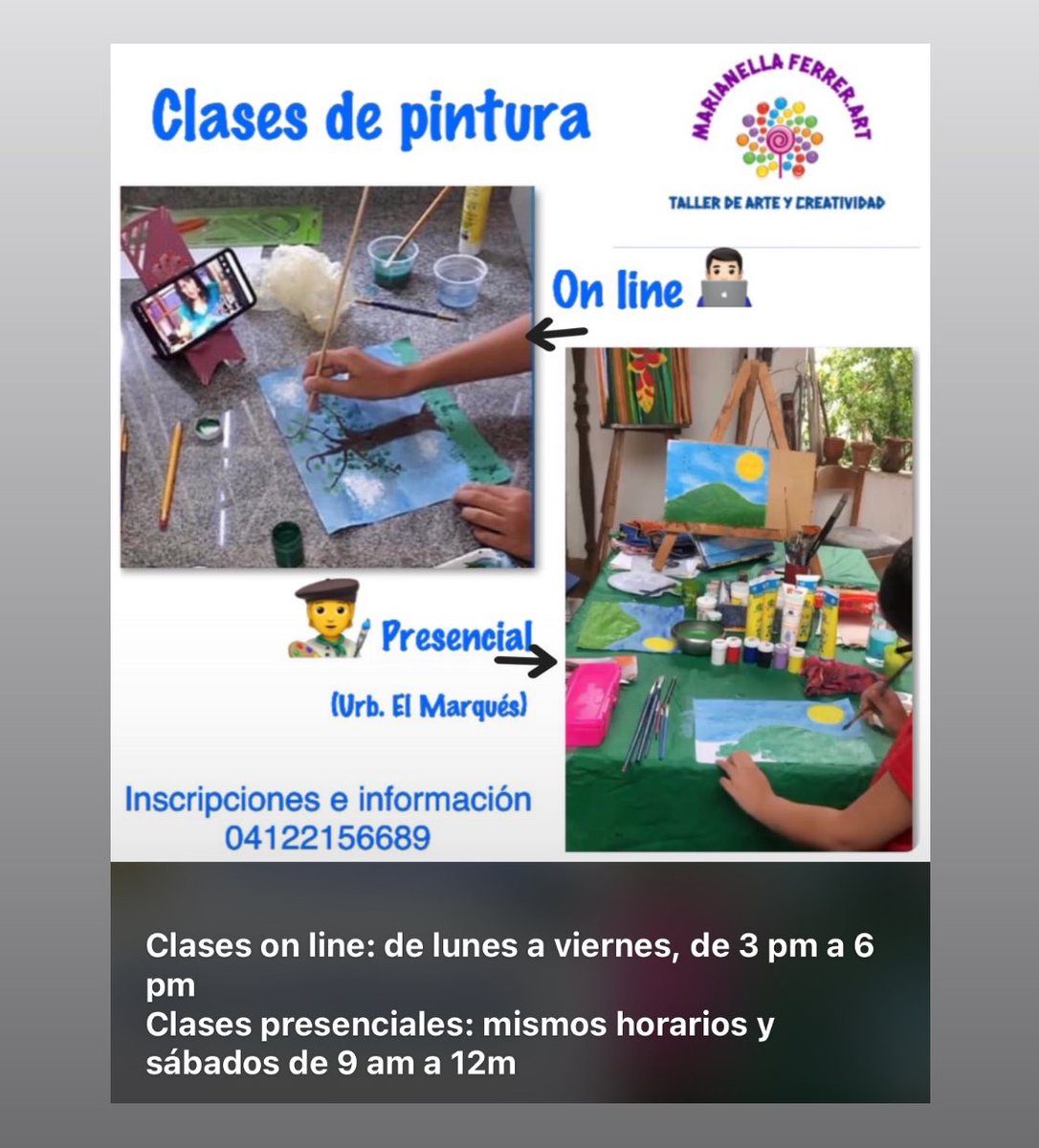 ElTallerDeMary's tweet photo. #Clasesdepintura para niños o principiantes. 
2 modalidades: on line y presenciales. https://t.co/le1nsp3CHF