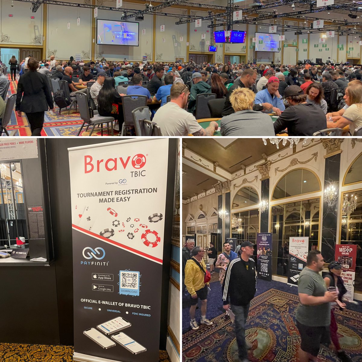It's been a great start to the #WSOP 2024! If you haven't downloaded the PayFiniti app yet, simply scan the QR code at any of our signs to manage your transfers and simplify your buy-ins with #BravoTBIC and #BravoPokerLive. #payments #poker