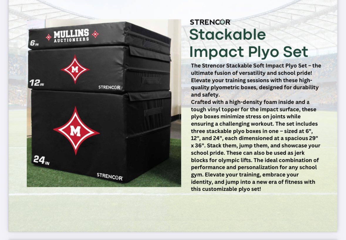 jeff_branch03's tweet photo. Did you know we can do custom stackable plyos with YOUR logo. These are top quality, will last years, and will be a final part of your weight room to get your kids top tier for the upcoming season! 

Message me for information:
3367700009
jbranch@carolinafitnessequipment.com https://t.co/dsP2xiVHU2