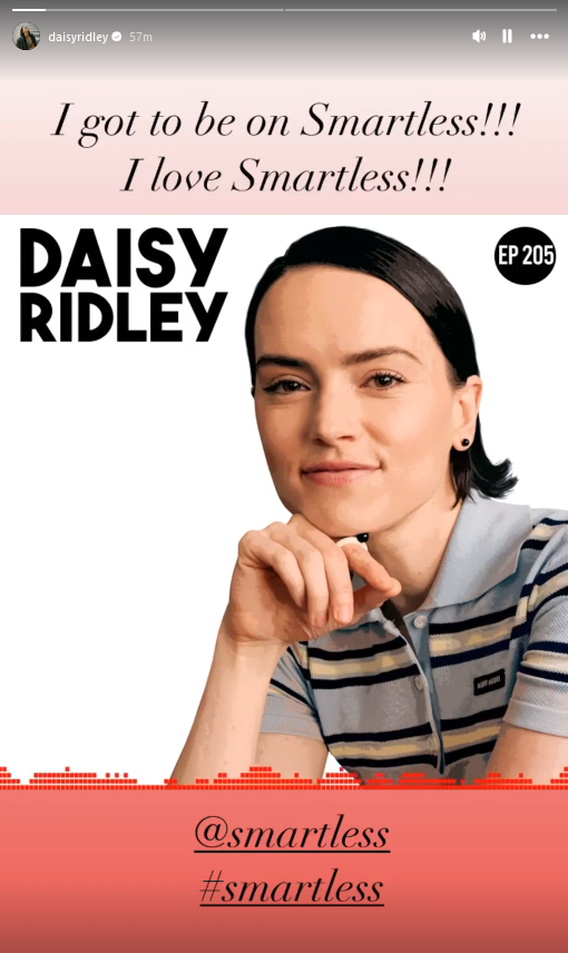 Scavenger_Jakku's tweet image. Queen Daisy Ridley via IG stories post 🌊🌊🌊 #DaisyRidley #youngwomanandthesea #smartless