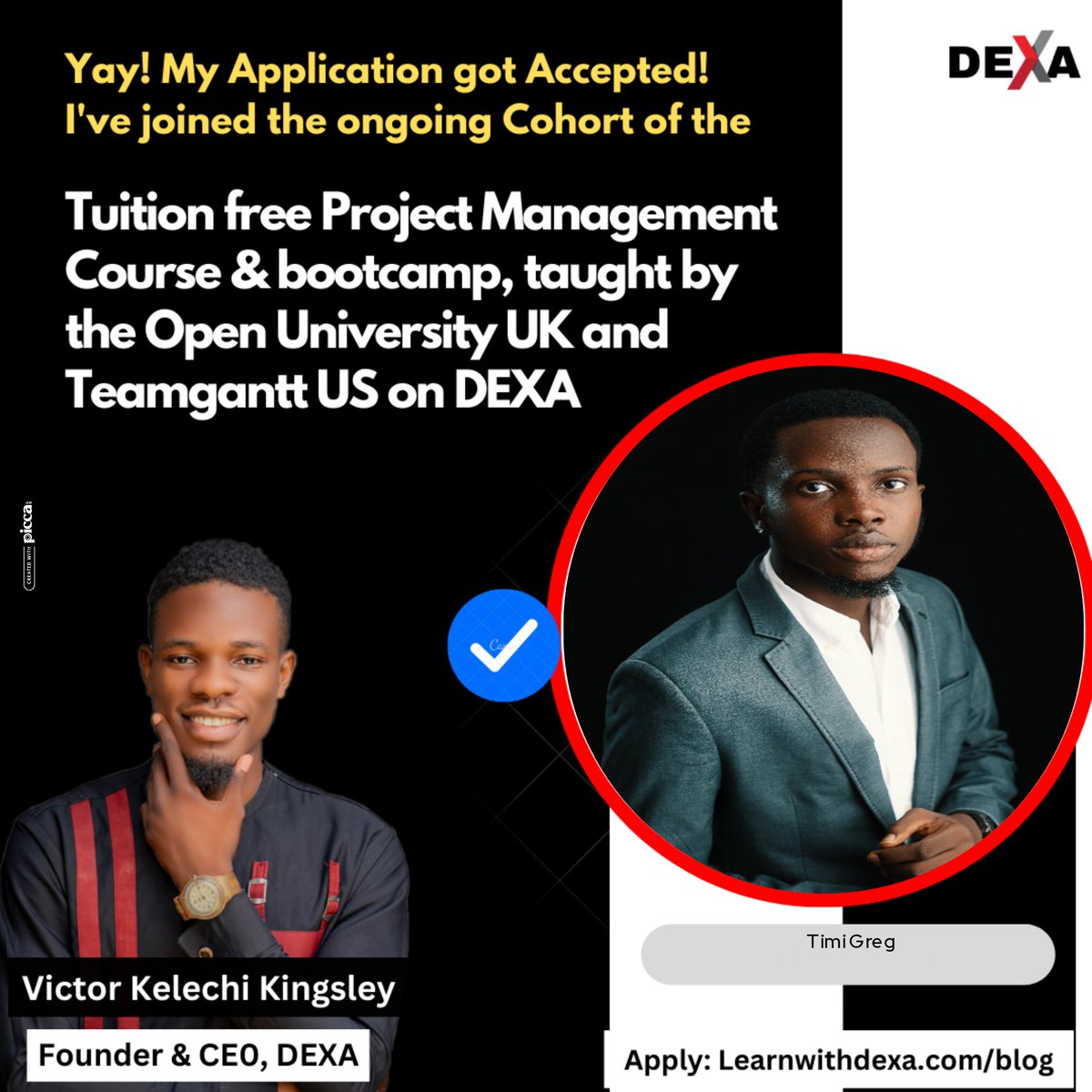 thetimigreg's tweet photo. Bracing myself for a journey of learning & growth as an emerging project manager.
@Learnwithdexa
#LearnwithDEXA
#BecomingAProjectmanager https://t.co/xFUQ5PeZ5p