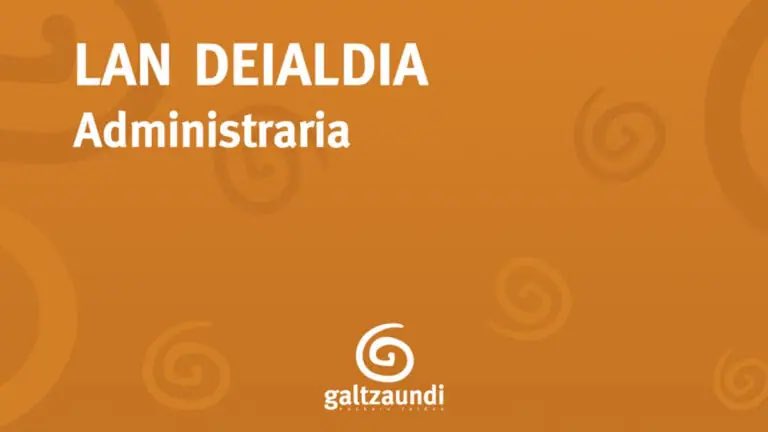 📝 LAN ESKAINTZA: administraria.

<a href="/galtzaundi/">Galtzaundi Tolosaldeko Euskaltzaleen Elkartea</a> euskara taldeko administrazio lanak egiteko teknikaria behar dugu.

📌 Curriculum Vitaea bidaltzeko epea: ekainak 24.

Informazio guztia: galtzaundi.eus/administraria-…