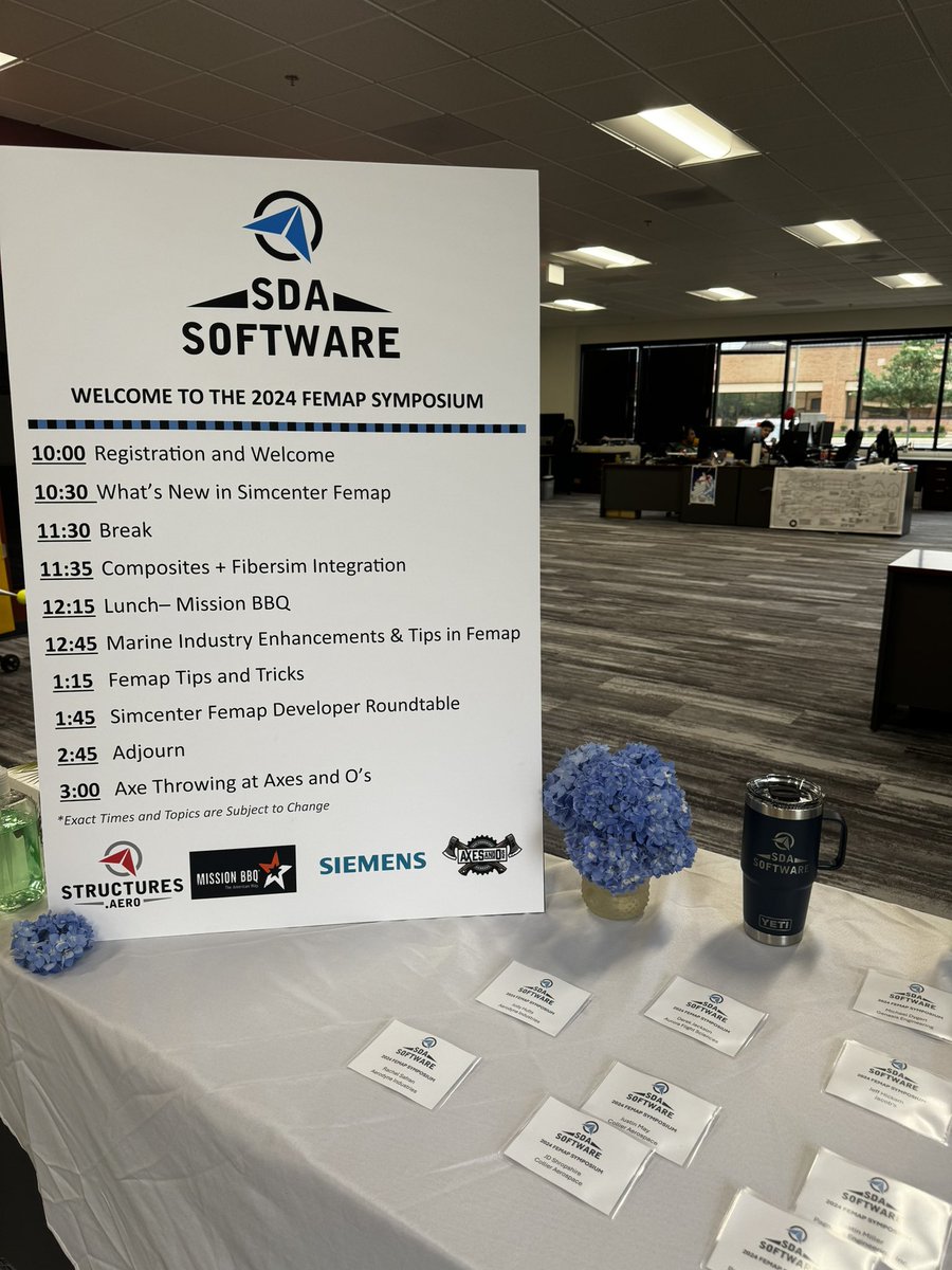 StructuresAero's tweet photo. Thank you to everyone who attended our Femap Symposium! Highlights included sessions on updates, composites integration, marine industry tips, and more. Axe throwing was a blast! Share your feedback and check out the event recording on YouTube. Have questions? Reach out! #Femap https://t.co/mKtSzTh25I