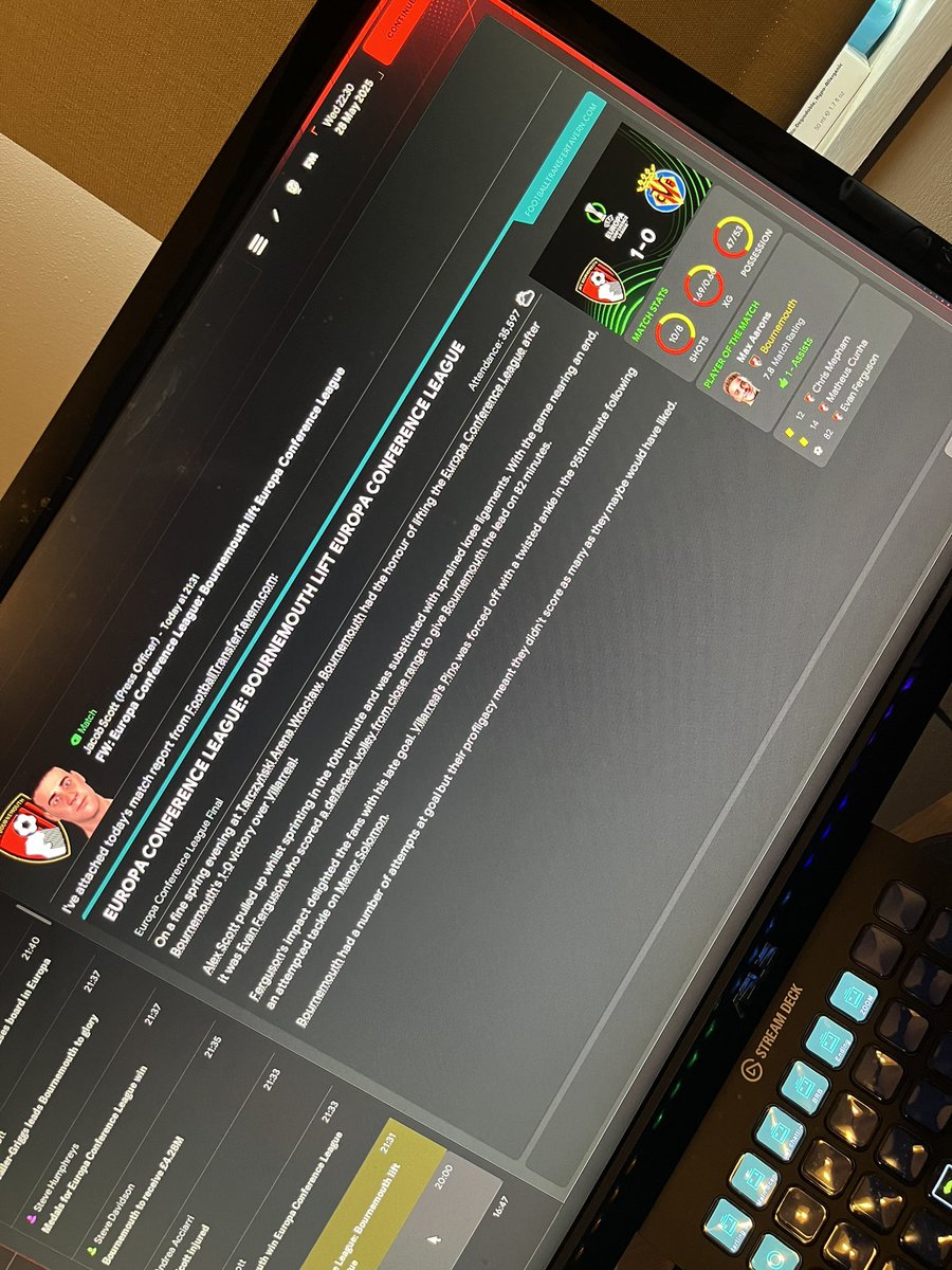 Finished 14th but won the Conference League! Lets go! #fm24 #Bournemouth #footballmanager #footballmanager2024