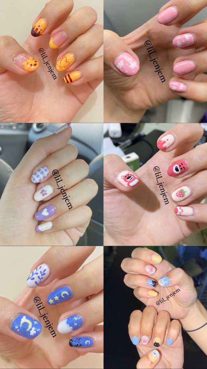 lil_jenjem's tweet photo. Hi moots 🙌🏻

Belakangan aku lagi suka banget bikin nail art (pict2)🥰
Berhubung aku lagi mabok Lovely Runner bgt, aku iseng bikin design buat bikin press on nails sekalian buat temen” aku

Kira kira gimana design aku? Atau adakah yang punya ide lagi?

Tag byeonwooseok kimhyeyoon https://t.co/0yQ4n8V3EZ
