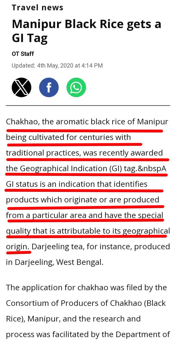 MeiteiLegacy's tweet photo. Chak Hao refers to a specific variety of black rice cultivated in the picturesque state of #Manipur, nestled in the northeastern part of #india, which has got the #GI_tag in 2020. However, it is very unfortunate that some traders are using the wrong label for their market gain. https://t.co/ZdmDkPd0EC