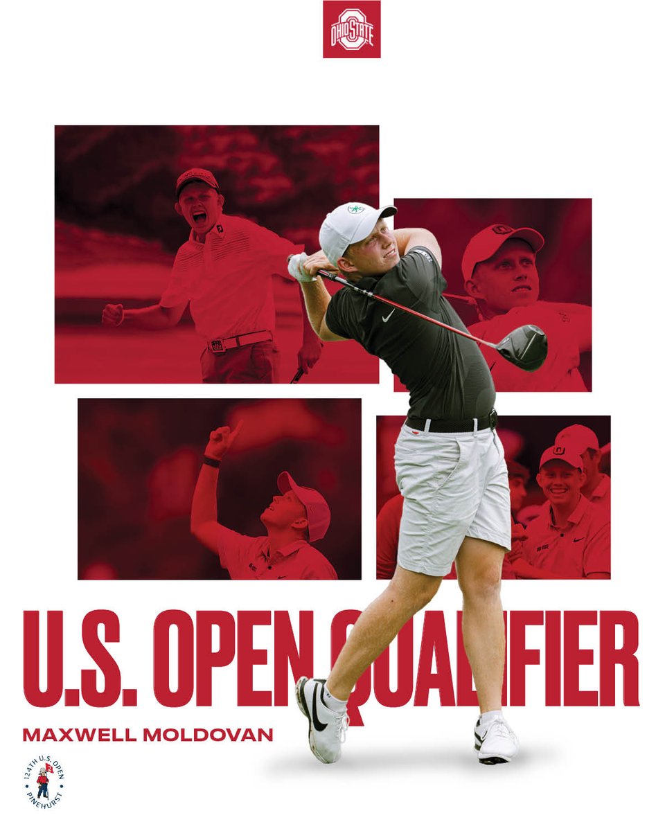 OhioStateMGOLF's tweet photo. For the 3rd consecutive year, Maxwell Moldovan is a @usopengolf Qualifier. And this time, it will be his first tournament as a professional!! Congrats Max! #GoBucks https://t.co/MqUCslVQ5w