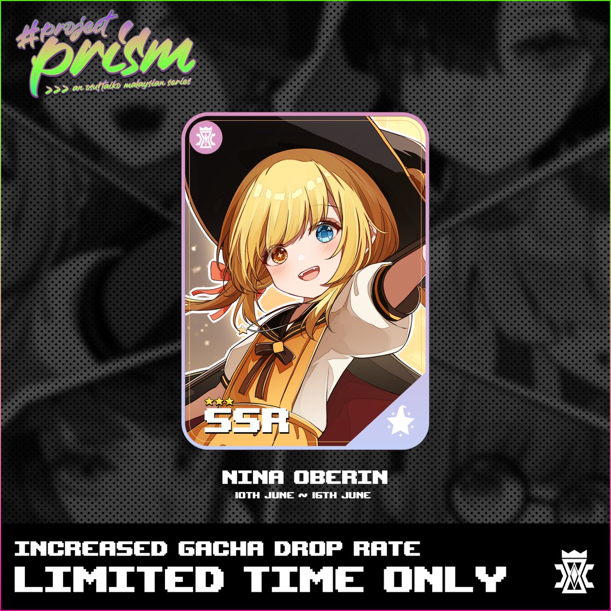 osutaikomy's tweet photo. ⚔️ [RAID BATTLE STAGE 4] ⚔️ 

Join forces and take down Nina in Stage 4 of the #ProjectPrism Raid Battle Campaign, with a banging new track by @shinsemusic! 

Happy raiding! 🎃

🔗: https://t.co/kLDyQsgIZW https://t.co/XOz3nSOI9t