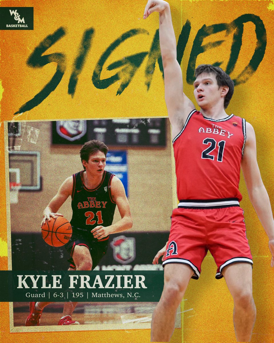 🔏 𝓢𝓲𝓰𝓷𝓮𝓭

Welcome <a href="/Frazier21Kyle/">Kyle_Frazier21</a> to the Tribe‼️

📰 go.wm.edu/HsBHSw

#GoTribe