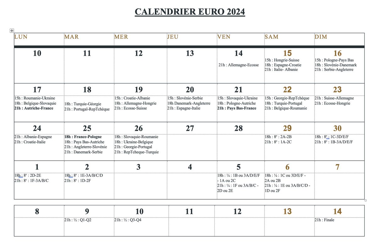 raphaelg54's tweet photo. Le Calendrier de l'Euro 2024, à imprimer, c'est ici : https://t.co/jgGXk0WPsb