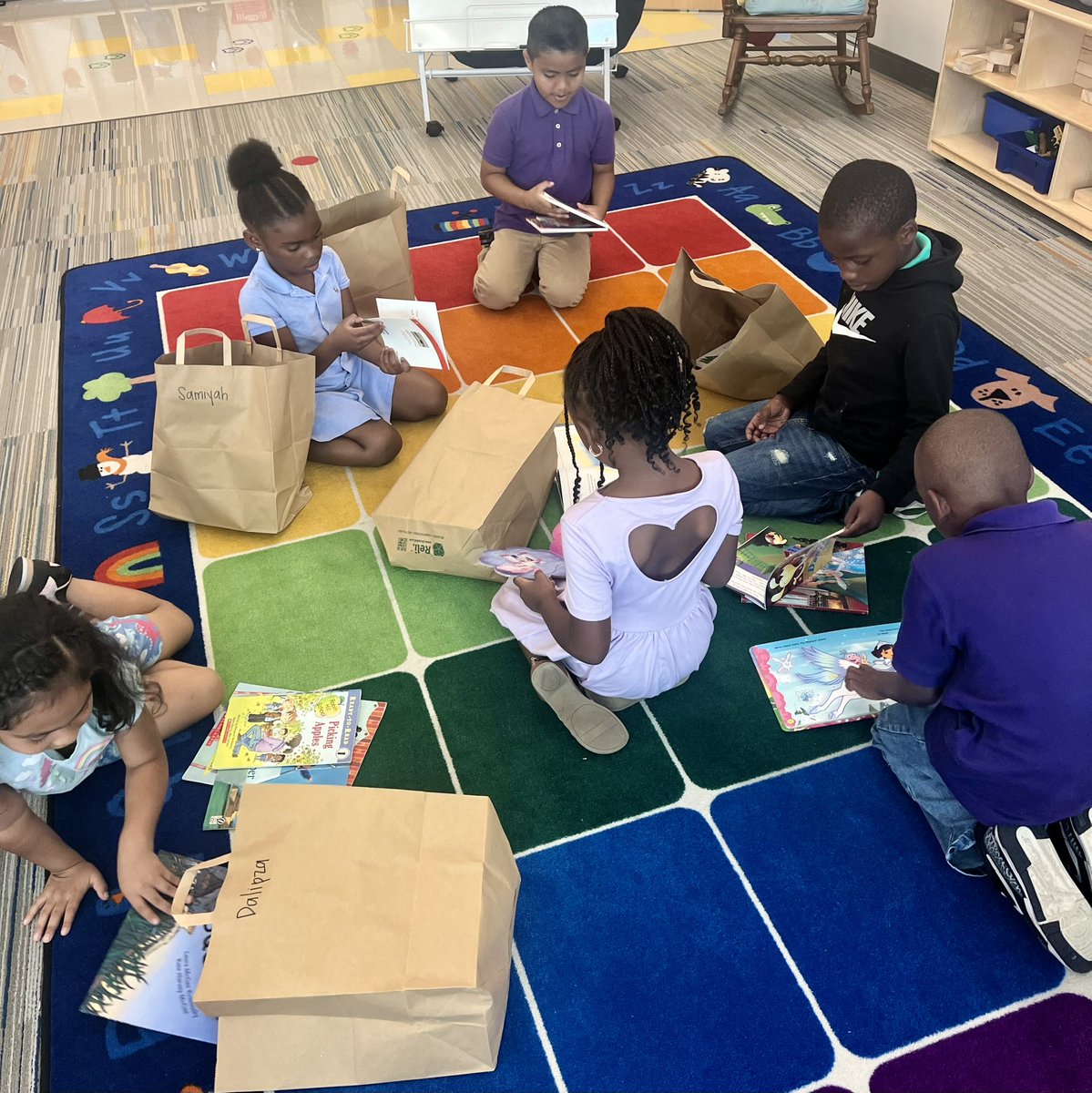 MissWoertman's tweet photo. Thank you for our books, @Literacy4Wake 💜 https://t.co/n54jGmRE0s