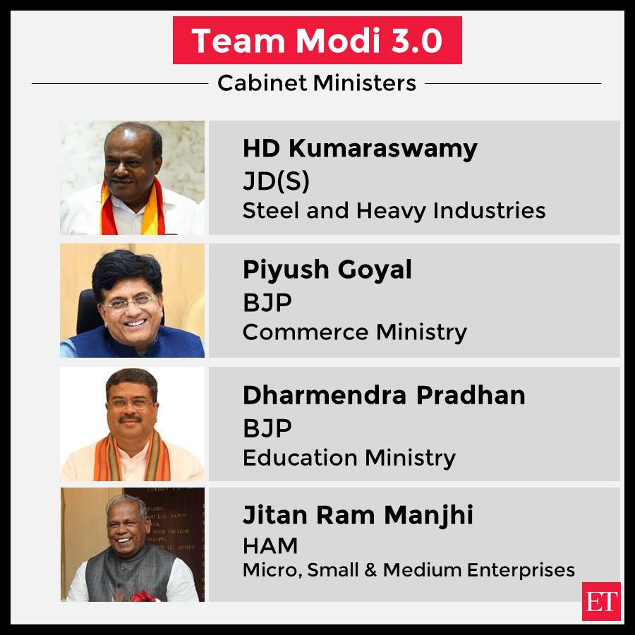 EconomicTimes's tweet image. #ModiCabinet3.0 complete list: All #portfolios allocated, here are the full details ➠ tinyurl.com/25v2sor3
#CabinetMeet #TeamModi3.0