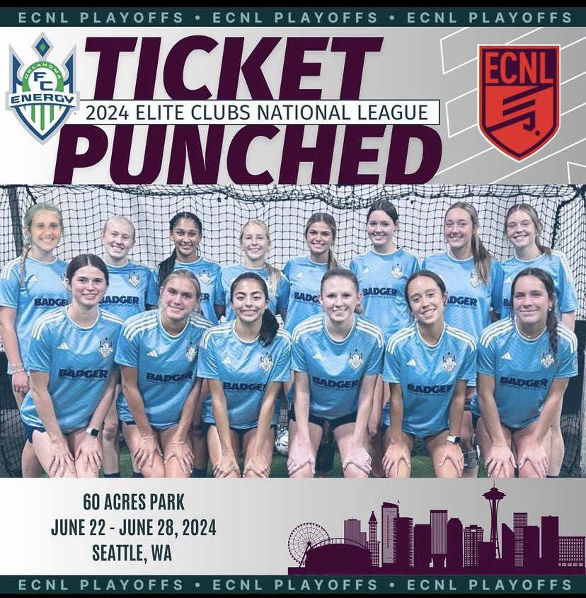 <a href="/OEFCGirlsECNL/">Oklahoma Energy FC Girls ECNL</a> has been a member of ECNL for 3 years.  This team has made it to the Champions League ALL THREE YEARS. This includes a Final 4 and an Elite 8 appearance. Two consecutive trips to Virginia! Huge accomplishment! Proud of these girls and this team! #oefcproud