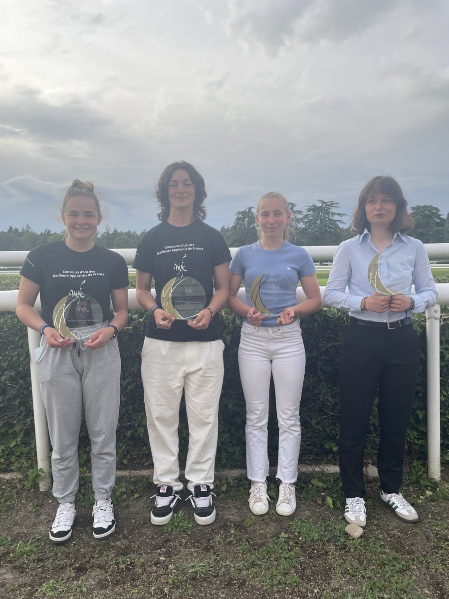 afasec_officiel's tweet photo. Ce week-end, ce sont 5 apprentis #AFASEC qui ont décroché une médaille d'or nationale et le titre d'excellence "de meilleurs apprentis de France". Félicitations à Romane, Manon, Solène, Prune et Valentin !
@IFCE_officiel @francegalop @LeTrot @equidia
@pmu @SocieteMOF https://t.co/k4tLal3Cst