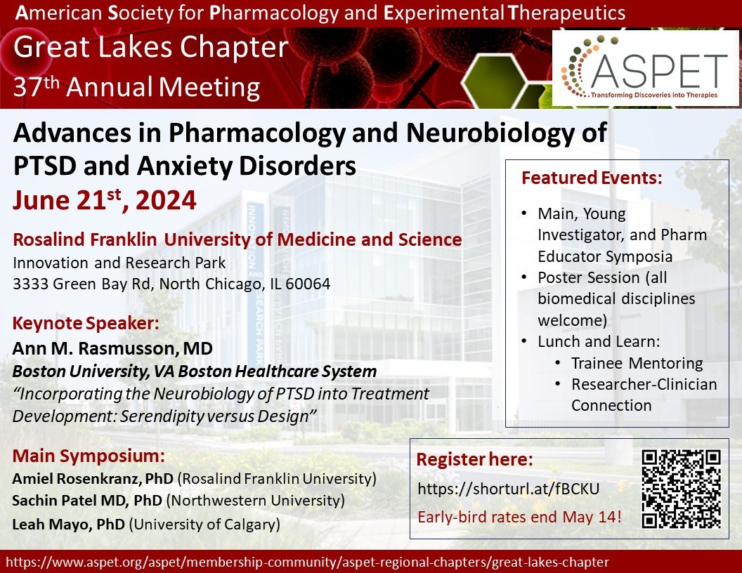 Calling Chicago Scientists (especially trainees)! consider attending the ASPET-GLC meeting. Great line-up of speakers, opputunities to present (and win awards for) posters, and dedicated networking time. <a href="/dgpnorthwestern/">Driskill Graduate Program in Life Sci</a> <a href="/NuinComm/">NUIN</a>