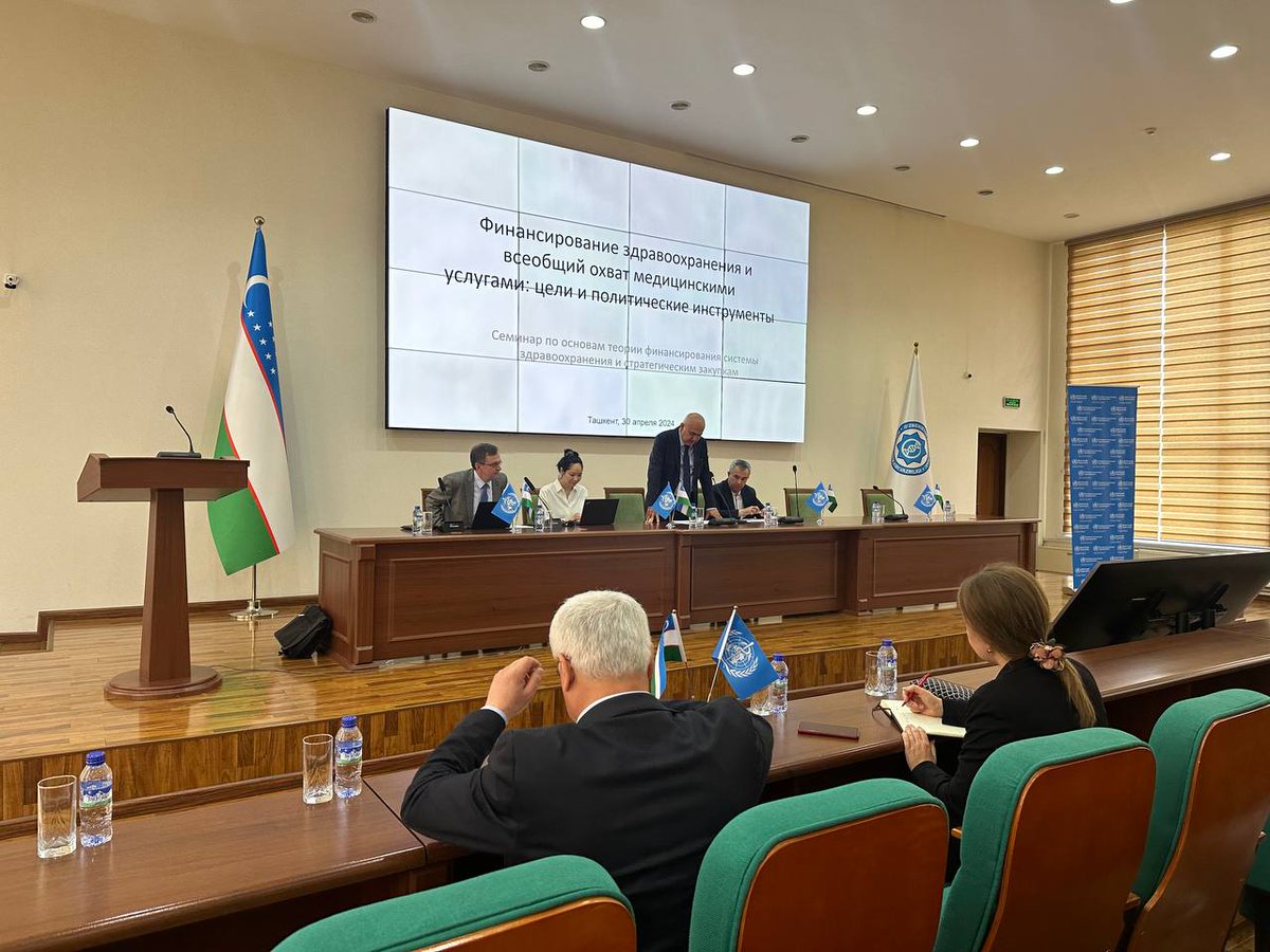 WHO_Europe's tweet photo. At a WHO &amp; Ministry of Health workshop, key stakeholders discussed critical #health financing reforms in #Uzbekistan, focusing on the Guaranteed Benefit Package, purchasing, and the success of the Syrdarya pilot. 

Discover the details &amp; lessons learned: https://t.co/1PyPQ4Ur9Z https://t.co/ydtXYFp9ro