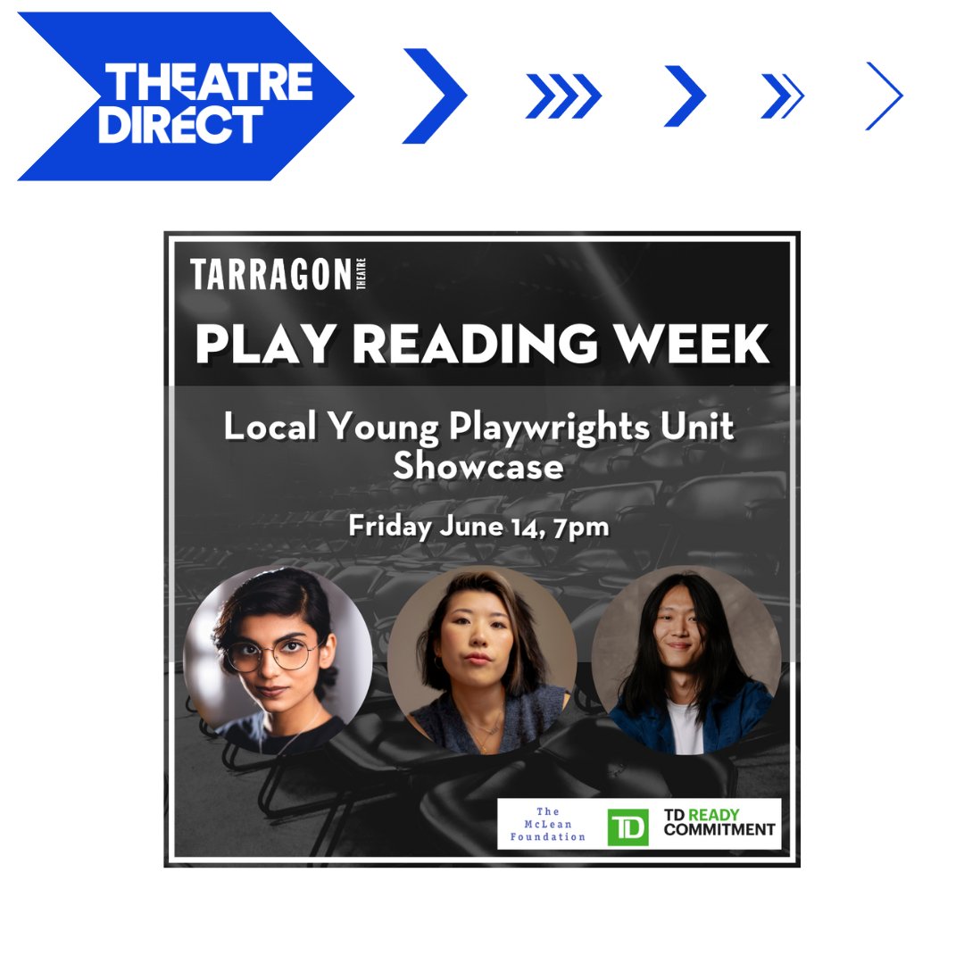 TheatreDirectCanada (@theatredirectca) on Twitter photo This week is Play Reading Week at <a href="/tarragontheatre/">Tarragon Theatre</a>!
Join Tarragon for an exciting week showcasing new works from partner artists and playwrights in residence at Tarragon Theatre including participants in their Young Playwrights Unit!
Visit the 🔗 via our bio for info/free 🎟️! This week is Play Reading Week at <a href="/tarragontheatre/">Tarragon Theatre</a>!
Join Tarragon for an exciting week showcasing new works from partner artists and playwrights in residence at Tarragon Theatre including participants in their Young Playwrights Unit!
Visit the 🔗 via our bio for info/free 🎟️!