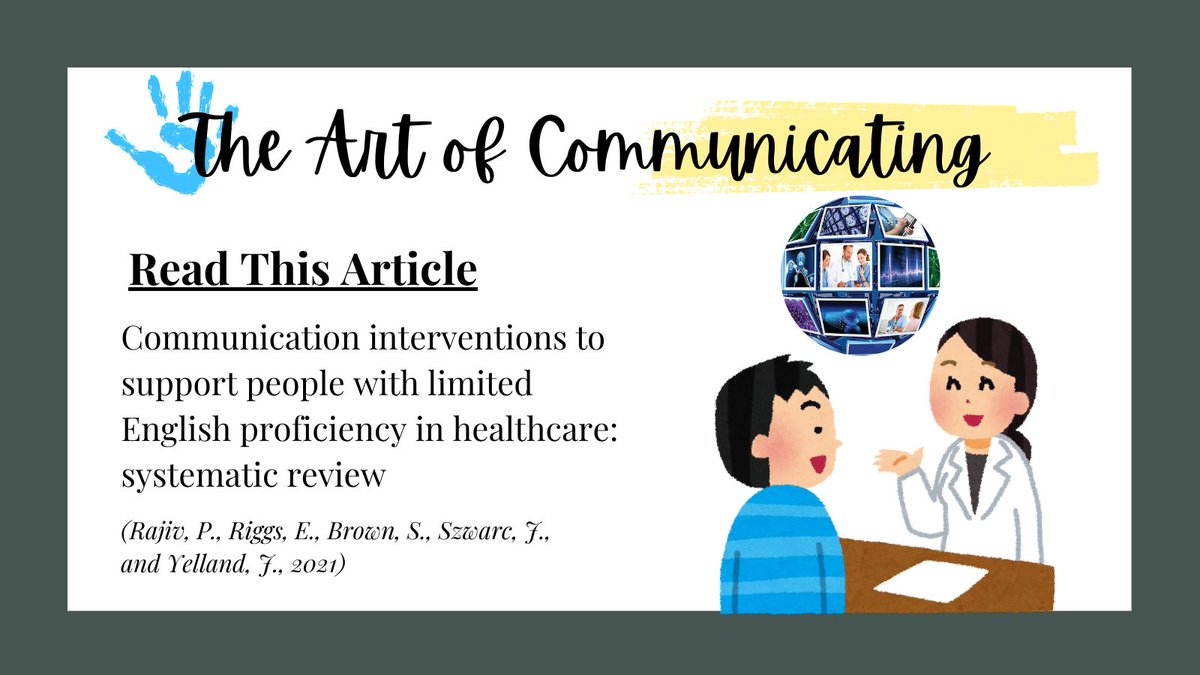 JCIHonline's tweet photo. 🖌️🎨 To accurately communicate about health, knowing how to support those with limited English is essential.
⤵️ Read this article to learn more ⤵️
https://t.co/eqb2bivV2q
#healthcommunication #healthpromotion #healtheducatio https://t.co/5C6VF5Lvye
