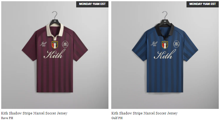 Marcelサッカーシャツ　ポロシャツ　M Shadow KITH Stripe