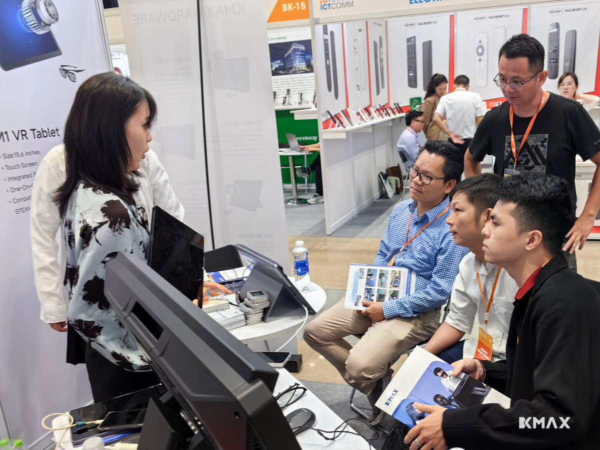 KmaxtechVRAR's tweet photo. In the last few days, we were so happy to see many old friends at Vietnam ICTCOMM2024. We also met many new friends. Thank you all for coming to our booth and patiently listening to us to introduce our latest software, hardware and solutions. We look forward to our next meeting. https://t.co/WN5ZmMivCD