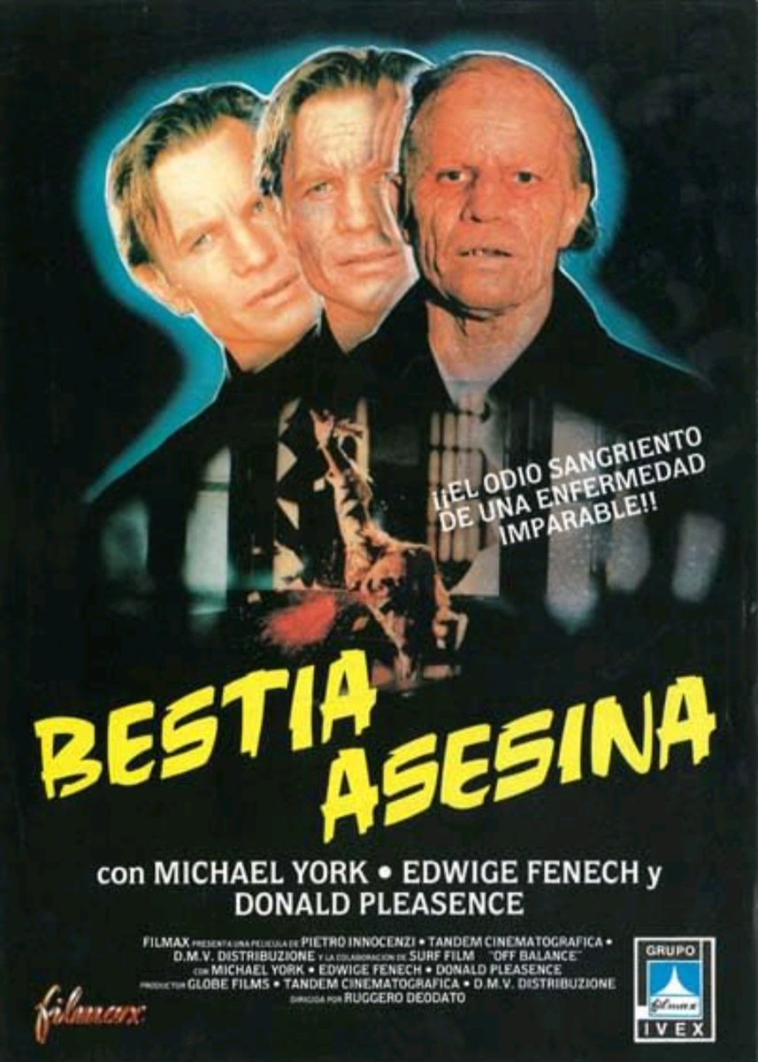 TheFilmFair's tweet photo. Spanish film poster for #OffBalance aka #PhantomOfDeath (1987 - Dir. #RuggeroDeodato) #MichaelYork #EdwigeFenech #DonaldPleasence https://t.co/cR8cYq3m6g