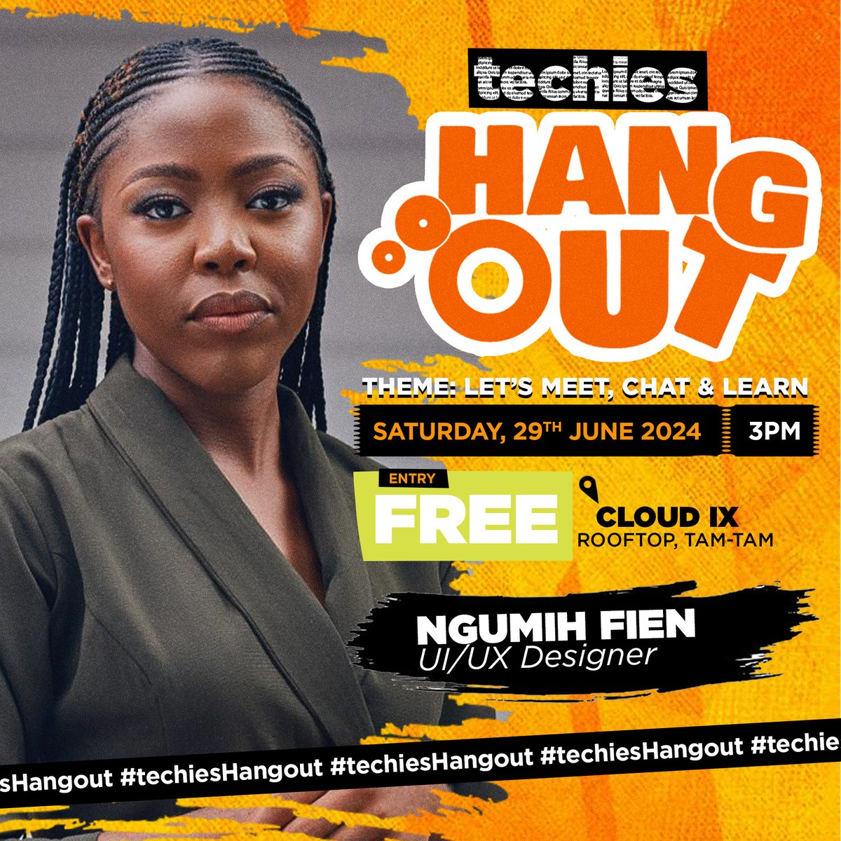 wesecure237's tweet photo. Happy New week Guys
Join  us at Techies Hangout and meet our panelist @ngumihfien,a UI/UX  designer who launched Bitter Kola Design Agency to help businesses  create bold brands. She advocates for diversity in tech, mentors  aspiring designers, and promotes  access to technology. https://t.co/EHA2ocRwms