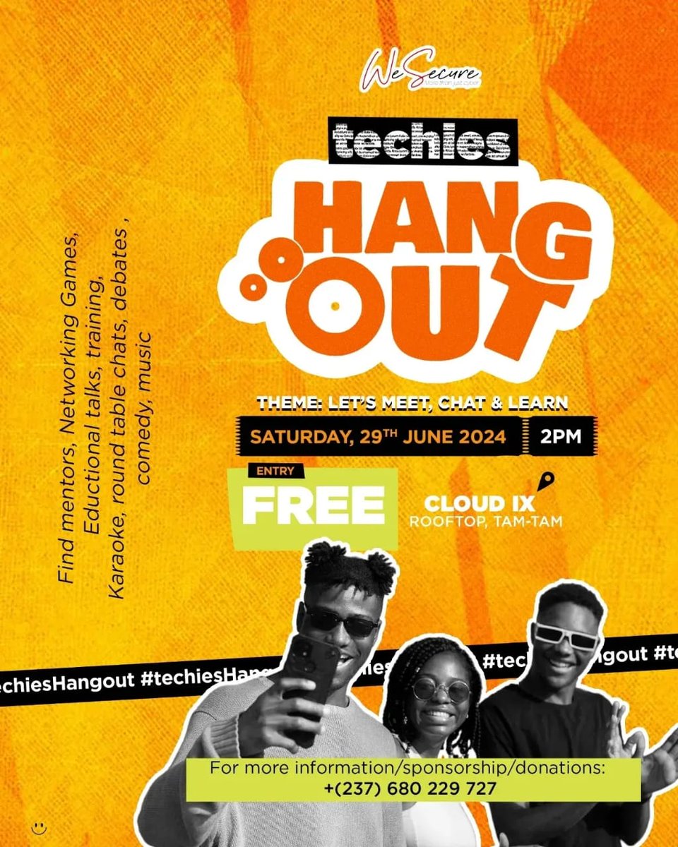 wesecure237's tweet photo. Happy New week Guys
Join  us at Techies Hangout and meet our panelist @ngumihfien,a UI/UX  designer who launched Bitter Kola Design Agency to help businesses  create bold brands. She advocates for diversity in tech, mentors  aspiring designers, and promotes  access to technology. https://t.co/EHA2ocRwms
