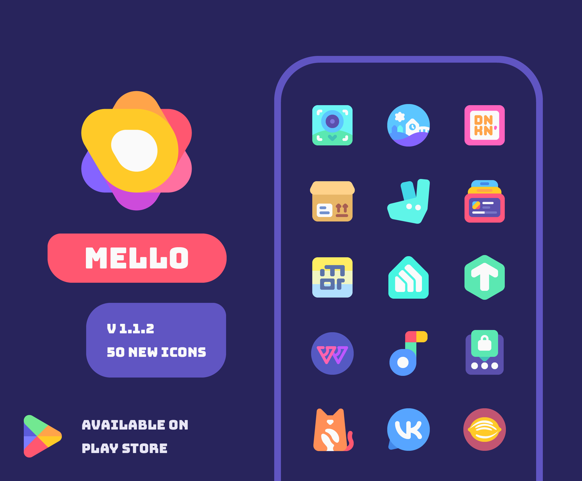 RahulKDinesh's tweet photo. Guys, Mello Icons update V1.1.2 is live!

Get it here - https://t.co/invrOeGz5K

🌟 I'll be giving away 10 Promo Codes to a lucky few on Wednesday

❤️ &amp; retweet this tweet and the winners will be selected in random

What's New
• 50 new icons (1500 icons)
• Fixed unthemed icons https://t.co/jQBYKwFPae