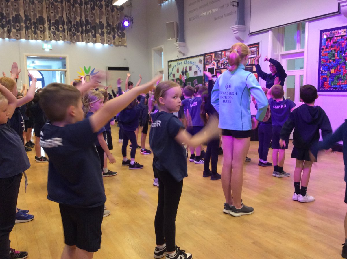 Beaconrise1's tweet photo. Year 2 learnt some new carnival dance moves from Royal High Bath School https://t.co/eYj4ptQj0j