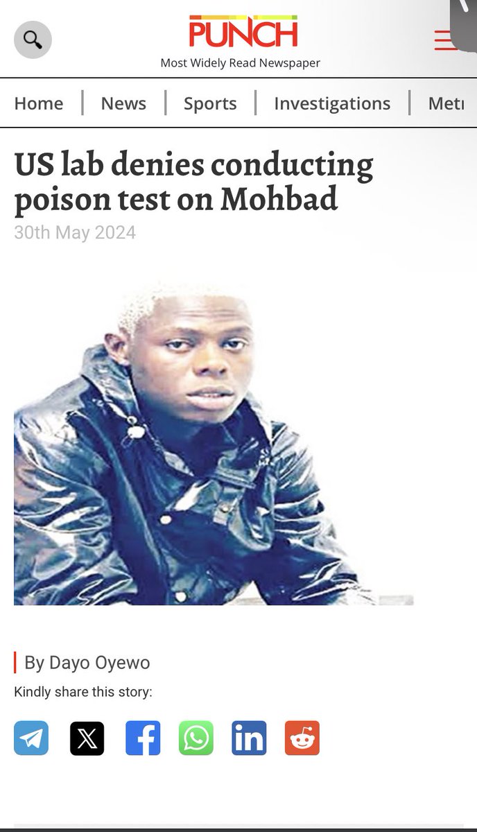 Justice_Mohbad's tweet photo. Dear @NMS_Labs,
It’s been reported by @MobilePunch that no specimen of Mohbad's was brought to your lab, while @BBC claims that it was indeed brought to your lab. Given that this is a homicide case, we need clarification on these conflicting reports as we seek #JusticeForMohbad https://t.co/iq4aqapcpB
