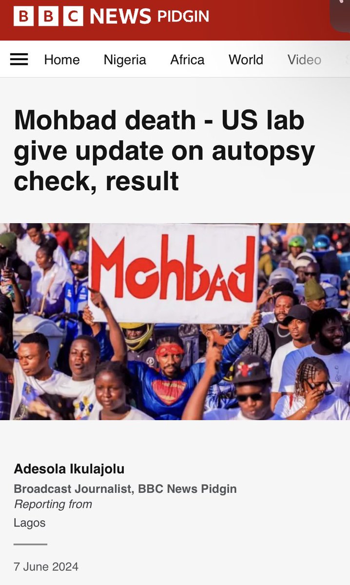 Justice_Mohbad's tweet photo. Dear @NMS_Labs,
It’s been reported by @MobilePunch that no specimen of Mohbad's was brought to your lab, while @BBC claims that it was indeed brought to your lab. Given that this is a homicide case, we need clarification on these conflicting reports as we seek #JusticeForMohbad https://t.co/iq4aqapcpB