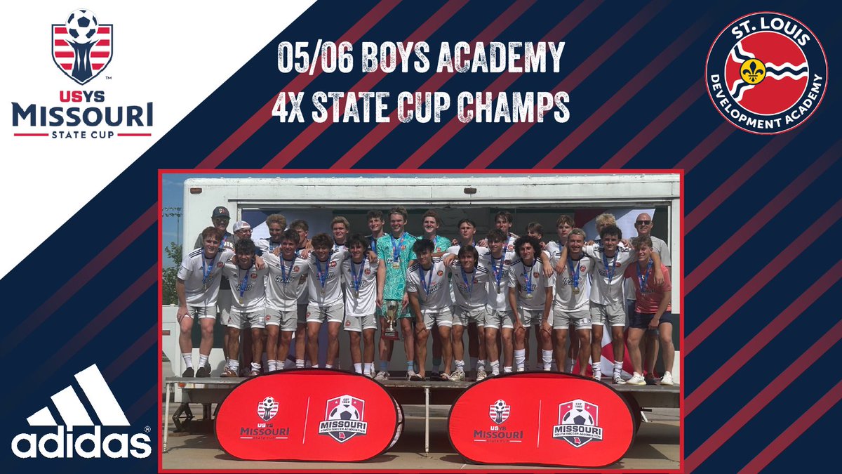 STLDASoccer's tweet photo. Congratulations to our STLDA 2005 Boys!  WOW what an amazing run of titles!  Proud of the players and Coach Wipke! 
❤️⚽️👍
@STLDABoys @Wipke05B https://t.co/uohTeDWYmq