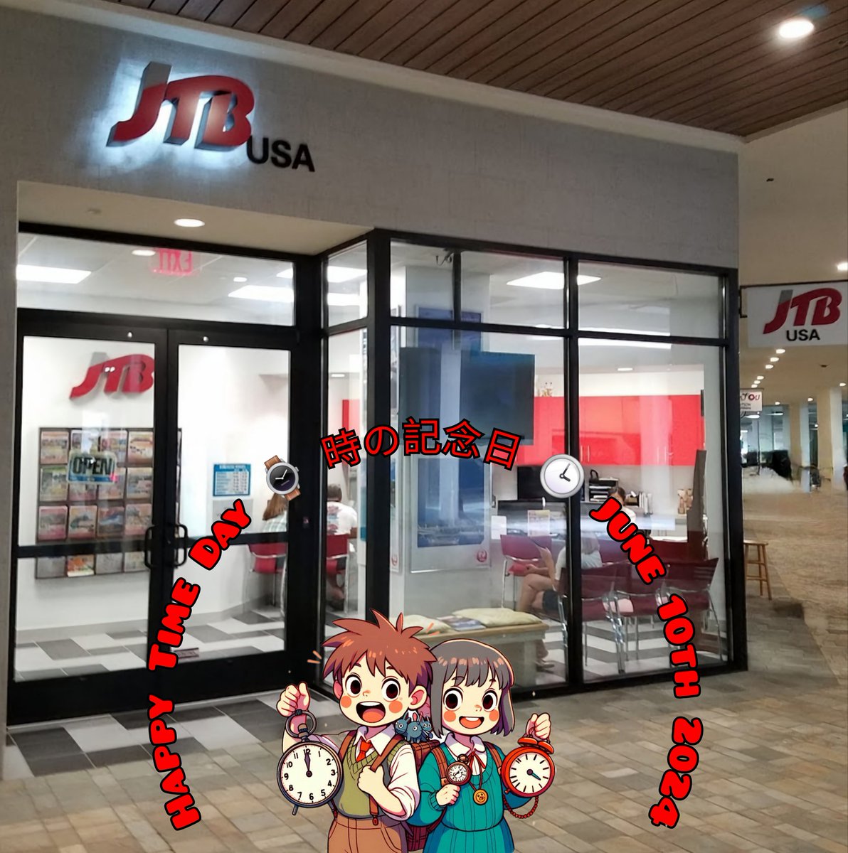 JTBUSA_Honolulu's tweet photo. Happy Time Day ⌚ 時の記念日 🕒 June 10th 2024 - take the time to get down to JTB USA Honolulu at @AlaMoanaCenter and we'll hook you up with your next vacation! 🤙

👉 https://t.co/RRYgDwdRPw

#tour #travel #vacation #AlaMoanaCenter #alamoana #時の記念日 #timeday https://t.co/U2U0aGSrMn