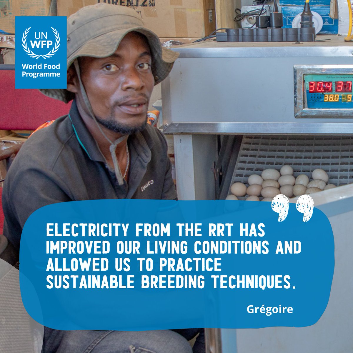 PamMadagascar's tweet image. @WFP's #RRT is transforming lives in the South of Madagascar 🇲🇬! Access to electricity enables improved #poultrymanagement techniques for the community to monitor the development of eggs, achieve better hatching rates &amp;amp; increase income-generating opportunities. #MondayMotivation