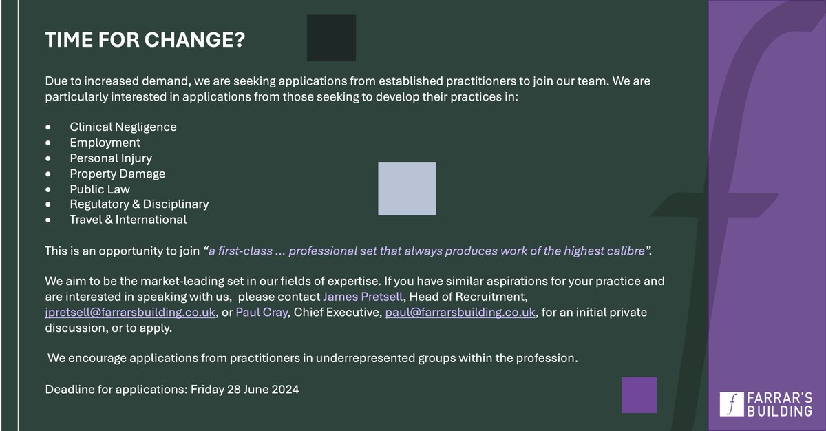 We are #recruiting! If you are interested in speaking to us, please reach out to James Pretsell or Paul Cray

#joinus #lateralhires #recruitment