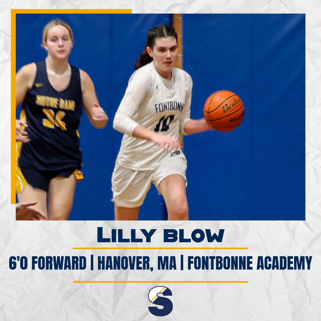 SC_BBall's tweet photo. ⏰ to meet our Incoming Class 

Next up  ⤵️

𝐋𝐢𝐥𝐲 𝐁𝐥𝐨𝐰
Height: 6’0
Home Town: Hanover, MA
High school: Fontbonne Academy 
AAU: MT Elite Ducks
🔹2x Catholic Conference All-Star
🔹Patriot Ledger All-Scholastic First Team 

@lilly_blow @MTEliteDucks @Fontbonnehoop https://t.co/c4gwNMWEuL