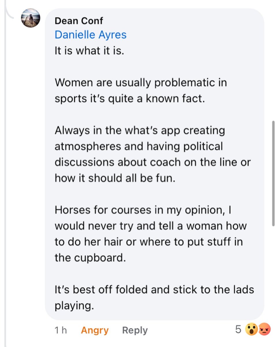 No swear words will do for Dean….. @ThornabyFCWomen #westandwiththornabywomen