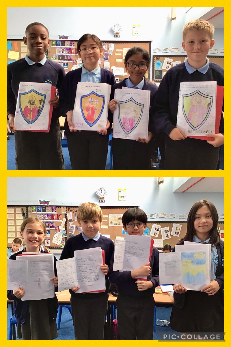 StAugustinesCPS's tweet photo. Year 5 have started off this half term by celebrating St Augustine’s feast day #StAugustinesRE https://t.co/sQu386tTS9