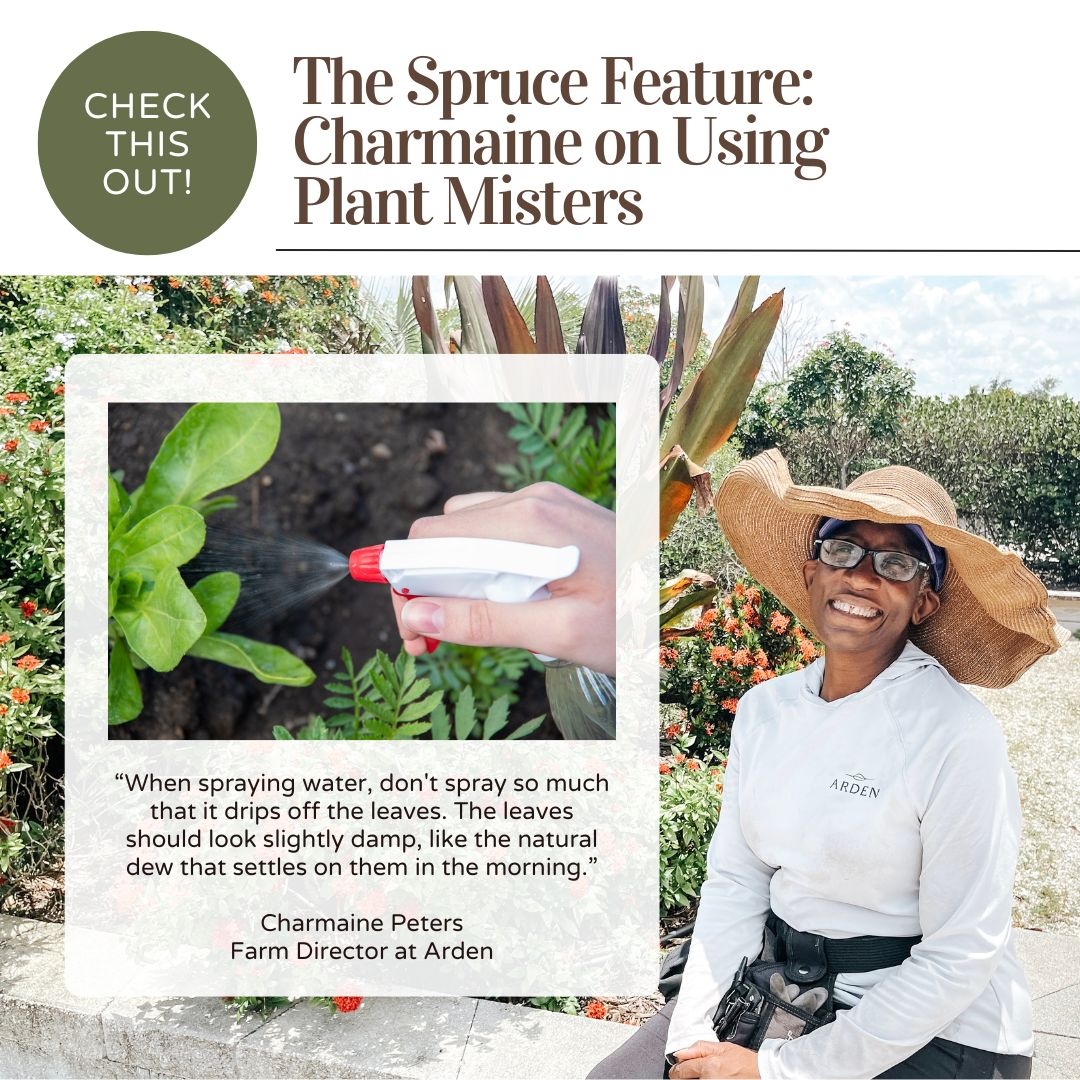 Check out this article in The Spruce featuring Arden's Farm Director Charmaine Peters! 🌱 

Charmaine shares her expert advice on how to use plant misters to keep your plants looking their best! Read more here: thespruce.com/best-plant-mis…