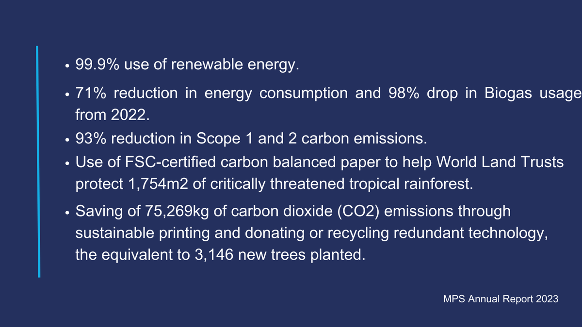 Our 2023 annual report, published today, highlights significant progress towards achieving net zero emissions in our operations across the entire MPS estate by 2027. 

Read more: medicalprotection.org/southafrica/ca…