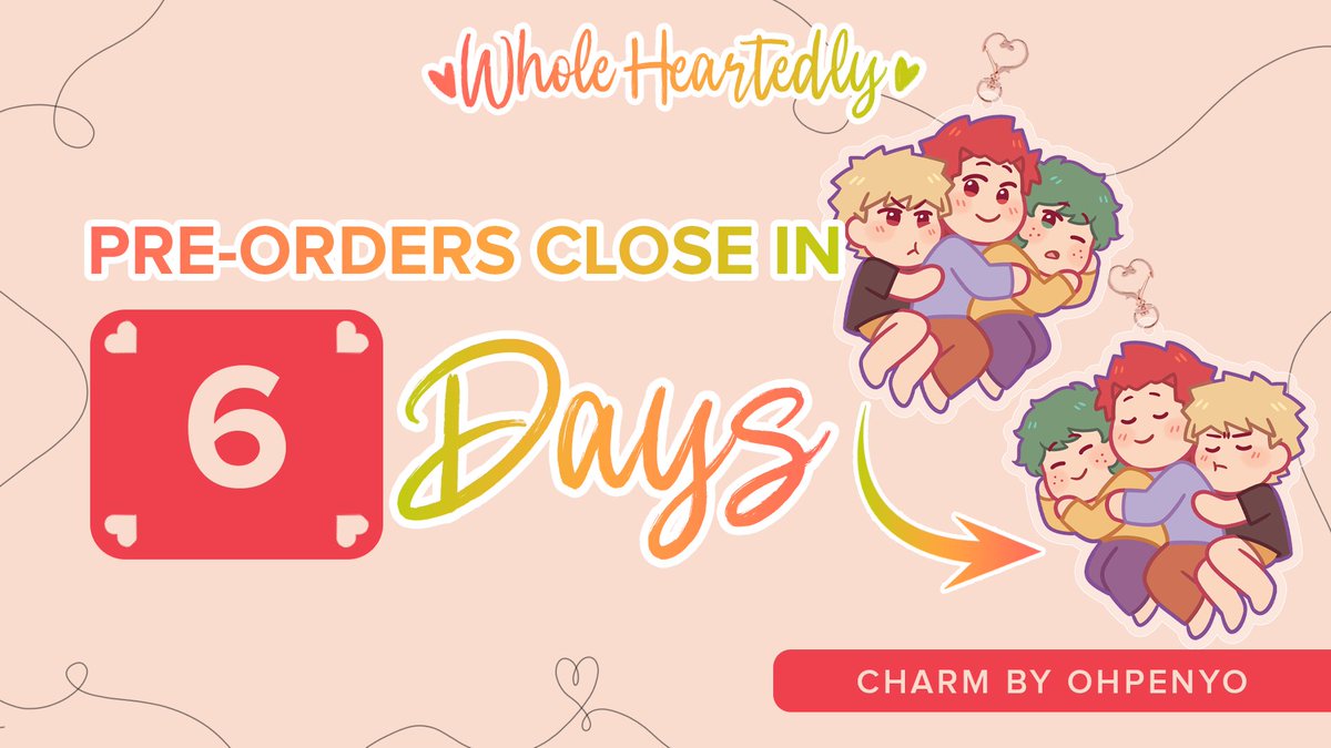 ❤️🧡💚 6 DAYS LEFT 💚🧡❤️

Only 6 DAYS left to secure your Whole Heartedly bundles!

Both stretch goals have been unlocked~~

Preorders close on June 16th at 11:59 PM EDT. Don’t miss out!

wholeheartedlyzine.bigcartel.com