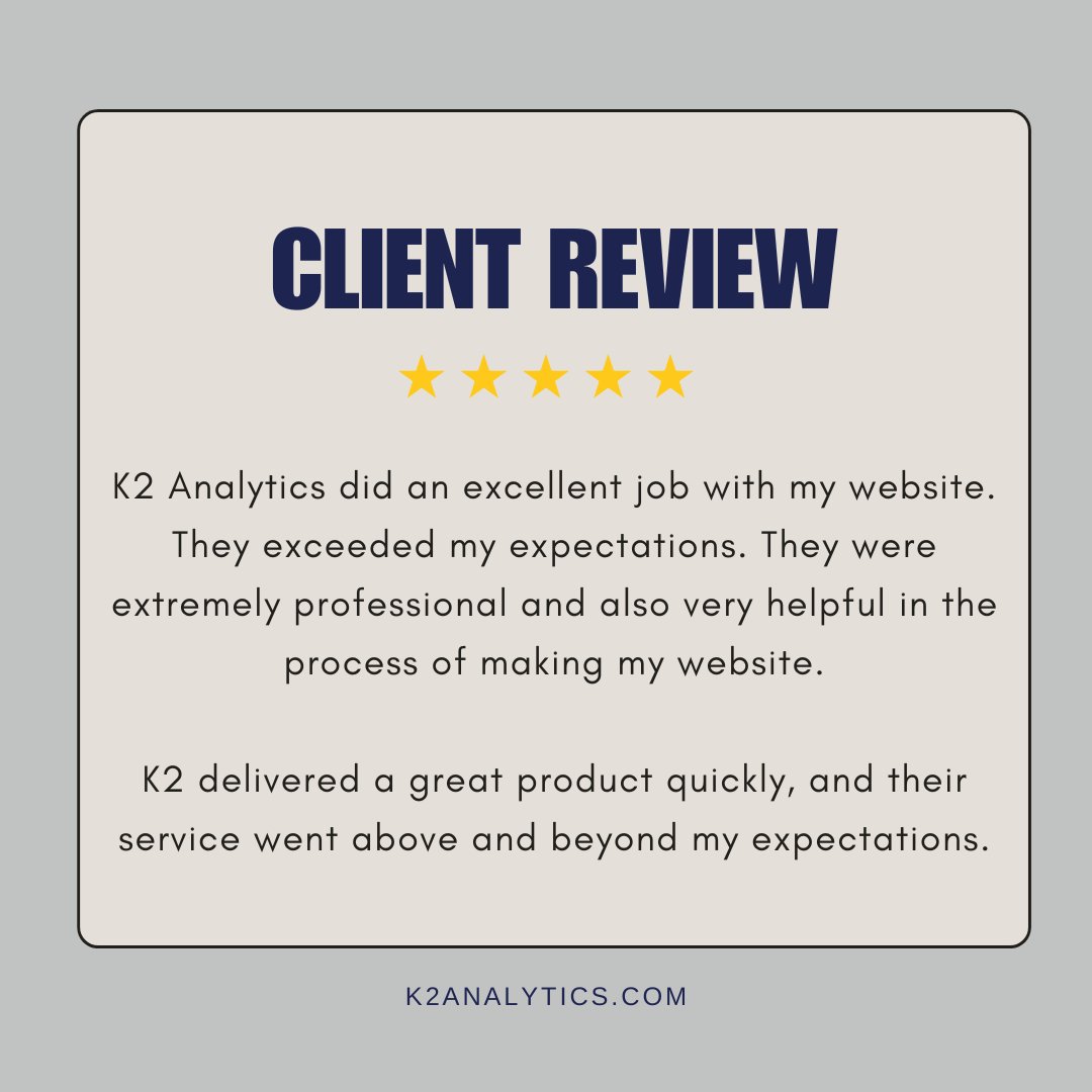 K2_Analytics's tweet image. Another happy K2 customer sharing their feedback! 🙌 Thank you for your kind words! #CustomerSatisfaction #FeedbackIsKey