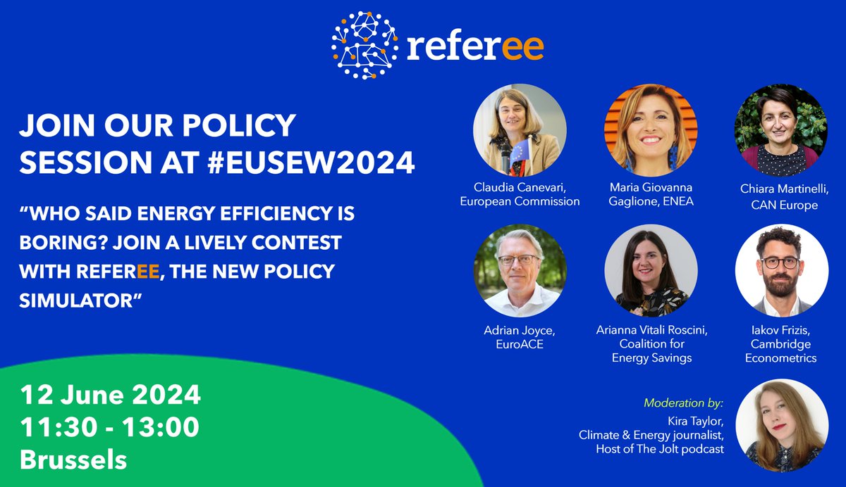 Green_Europe's tweet image. 🤓 Ready for some fun at #EUSEW24? 

We&apos;re turning energy efficiency policies into a game! Discover this ⚡️ game changer for the new mandate in an interactive session with @ProjectReferee, a new policy simulator.

👉 Join us Wednesday, 12 June at 11:30: interactive.eusew.eu/eusew-2024/ses…