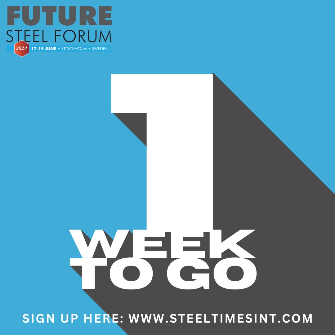 Future_Steel's tweet photo. There's only 1 week to go until the Future Steel Forum, held in Sweden!  

From newcomers to the industry to steel veterans, the Future Steel Forum offers the opportunity to hear upcoming technologies, critical analyses, and lively debates. 

Register now: https://t.co/z74C2U7fwI https://t.co/fxAieksgy0