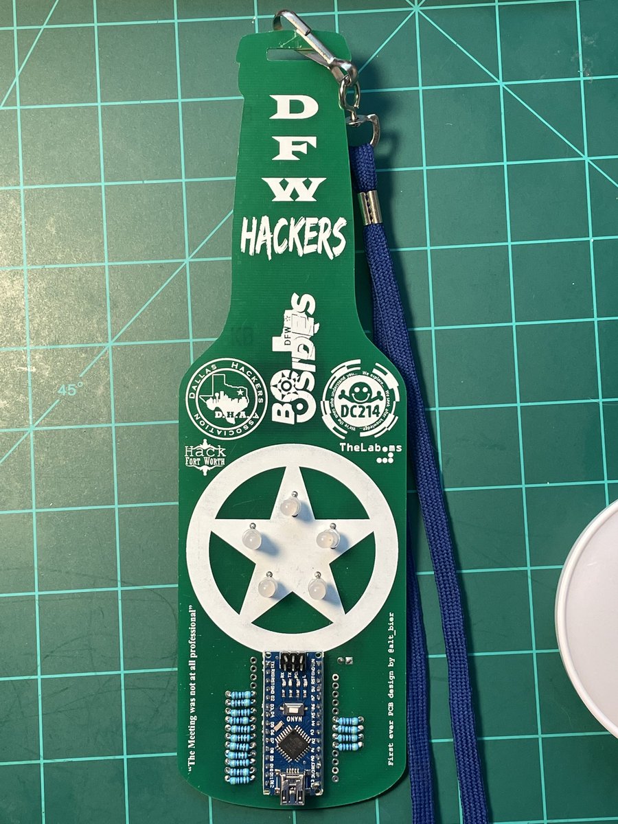 popuhltronz's tweet photo. @alt_bier It will always be the latter for you- you introduced me to hardware back in 2016 and I have dabbled in it ever since. Still have my DHA badge from 2018? Can’t find a coin cell ATM but it still works https://t.co/O8I2LQhCRH