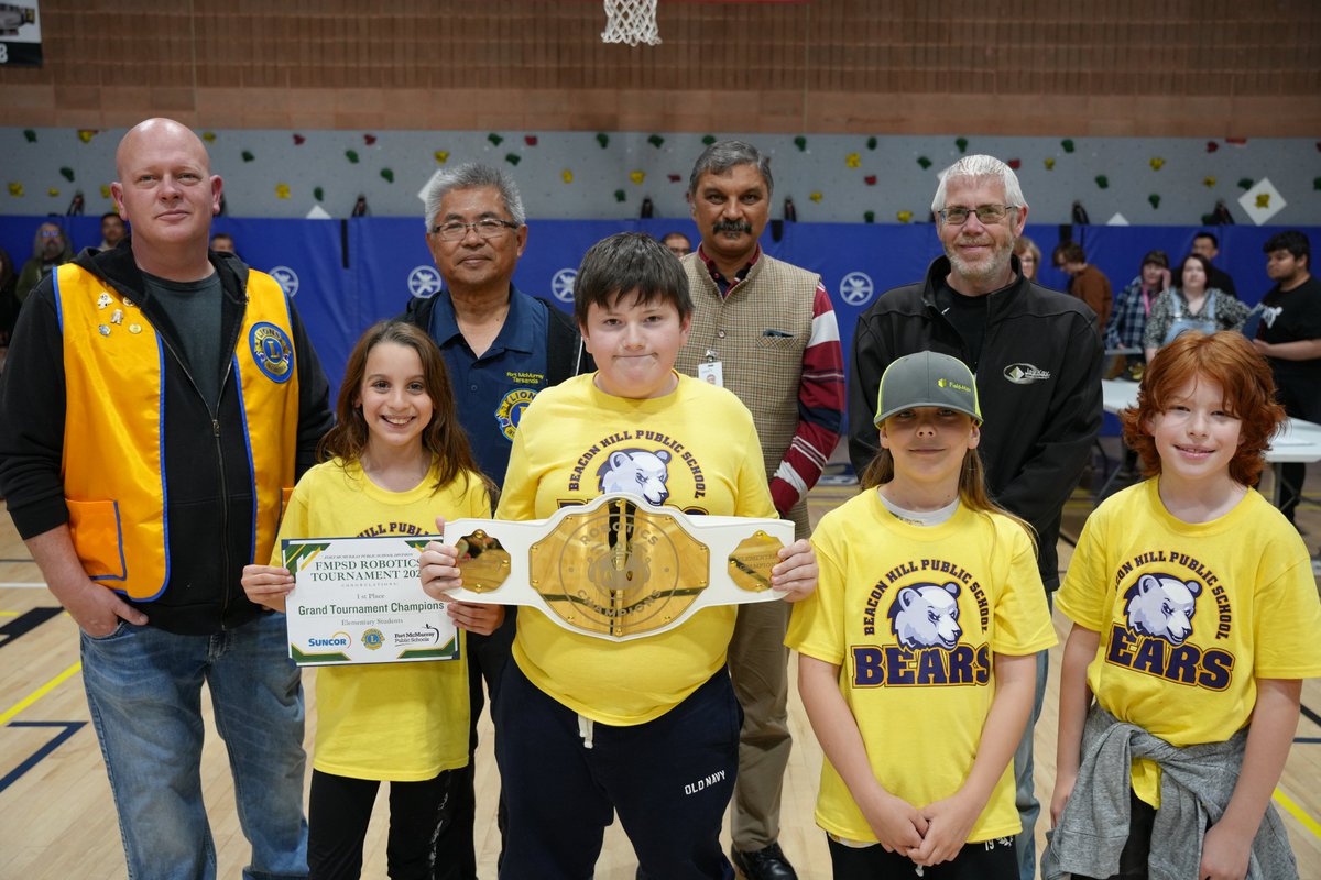 Fort McMurray Public School Division (@fmpsd) on Twitter photo Congratulations to the <a href="/BeaconhillFMPSD/">Beacon Hill School</a> Bears for taking home the 1st Place Elementary Grand Tournament Championship at the 11th Annual FMPSD Robotics Tournament! 🏆
<a href="/annaleeskinner/">Annalee Nutter</a> <a href="/FMPSDTech/">Tech Dept FMPSD</a>
#FMPSD #YMM #RMWB Congratulations to the <a href="/BeaconhillFMPSD/">Beacon Hill School</a> Bears for taking home the 1st Place Elementary Grand Tournament Championship at the 11th Annual FMPSD Robotics Tournament! 🏆
<a href="/annaleeskinner/">Annalee Nutter</a> <a href="/FMPSDTech/">Tech Dept FMPSD</a>
#FMPSD #YMM #RMWB