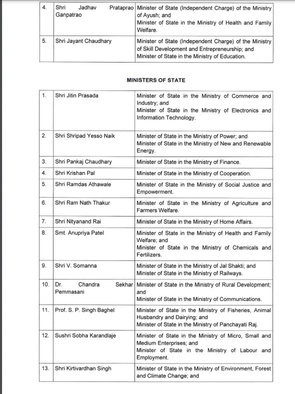 Pathak1Shriram's tweet image. Modi Ji Cabinet 
#ModiSarkaar 
#modi_3