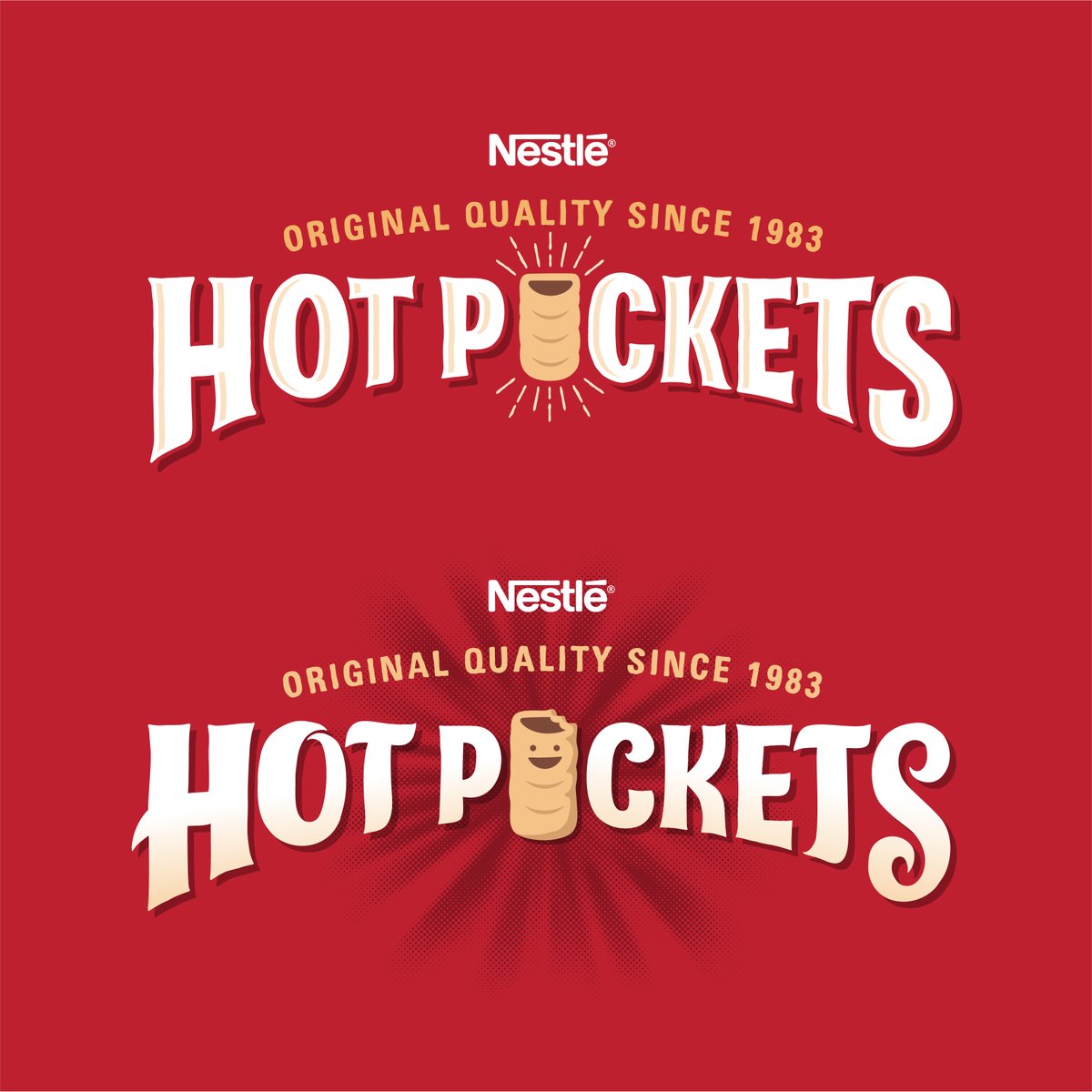 Vonster's tweet image. We help brands unlock new creative possibilities, such as our hand lettering for Nestle Hot Pockets. Discover more of our packaging design at glitschkastudios.com #handlettering #packagedesign