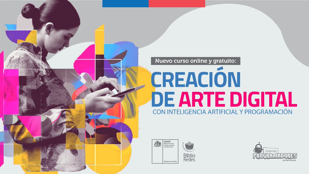 JProgramadores's tweet image. ¡Explora el arte digital!👩🏽💻Las inscripciones de nuestro nuevo curso online y gratuito ya están abiertas en 👉jovenesprogramadores.cl. Aprende a combinar lo clásico con lo contemporáneo y potencia tu creatividad. ¡Inscríbete hoy!