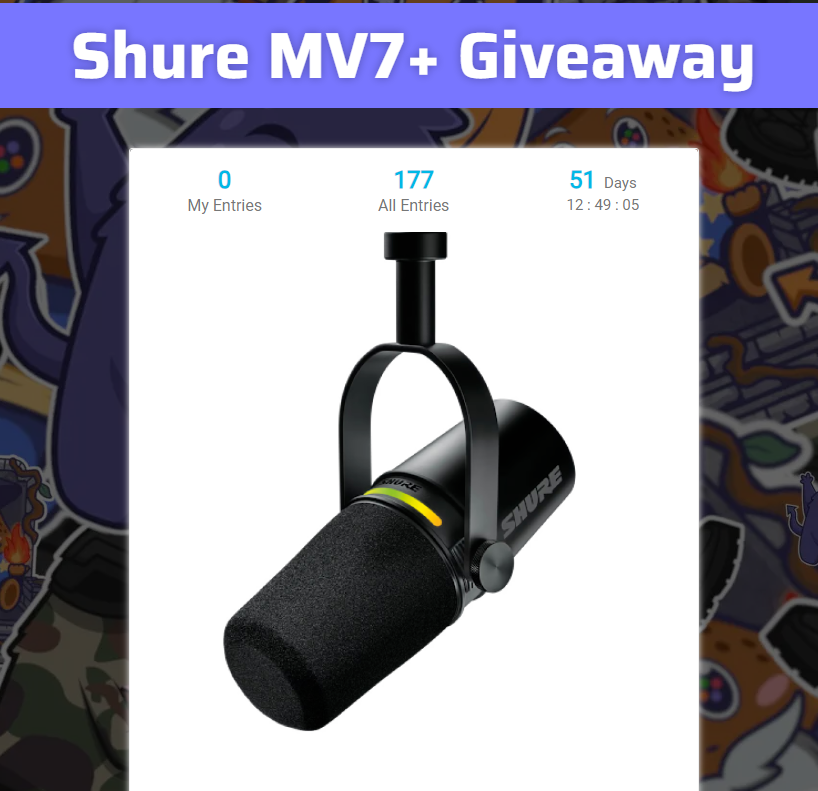 🔴IT'S LIVE🔴

StreamerCollabs is giving away a BRAND NEW Shure MV7+ Microphone ! 🎙️

NO PURCHASE NESSESARY ENTER HERE!

streamercollabs.com/giveaways/curr…

LIKE AND RETWEET 

#giveaway #freebies #ShureMV7 #Shure #Streamercollabs #USonly